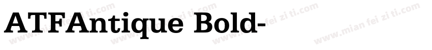 ATFAntique Bold字体转换
